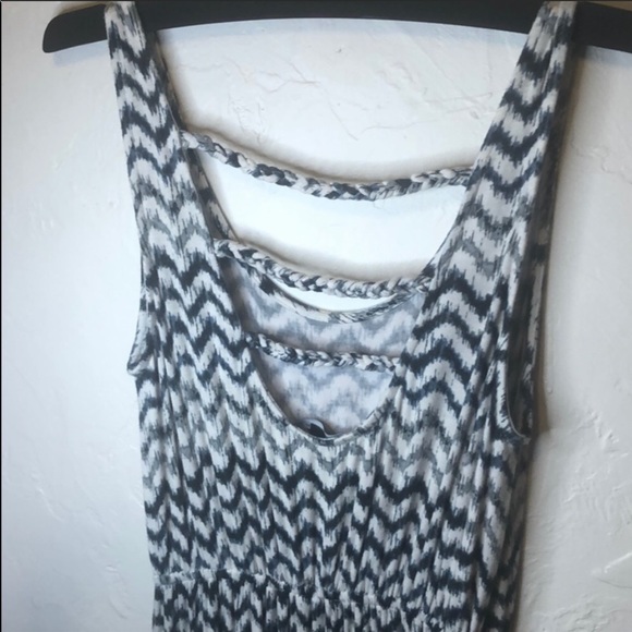 Soprano Chevron Maxi Dress Open Back XS - Picture 2 of 6